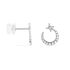 MOND Damen Ohrstecker Weißgold 375 (9 Karat) Zirkonia Weiß 0,49 ct Stern