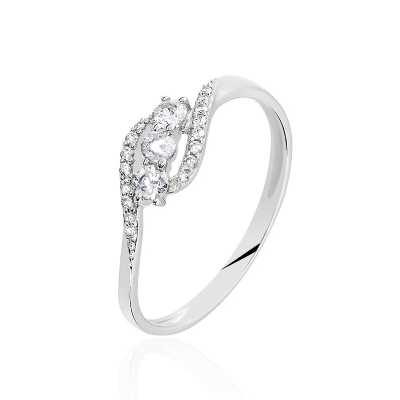 Bague Or Weiss  Et Oxydes - Spannringe Damen | OROVIVO