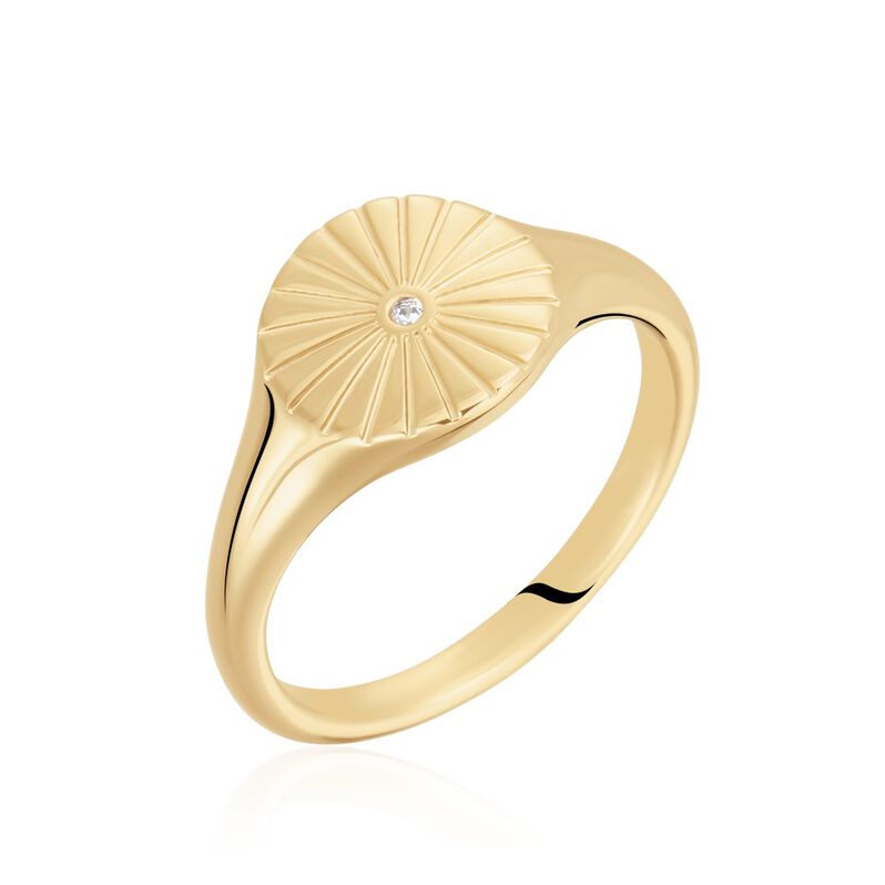 Chevalière Plaqué Or Florenz Oxyde De Zirconium - Spannringe Damen | OROVIVO