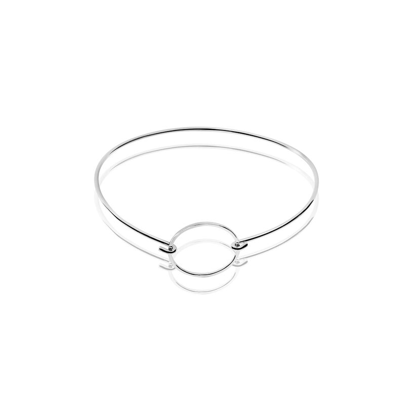 Bracelet Jonc Argent Cercle Ajoure - Spannringe Damen | OROVIVO