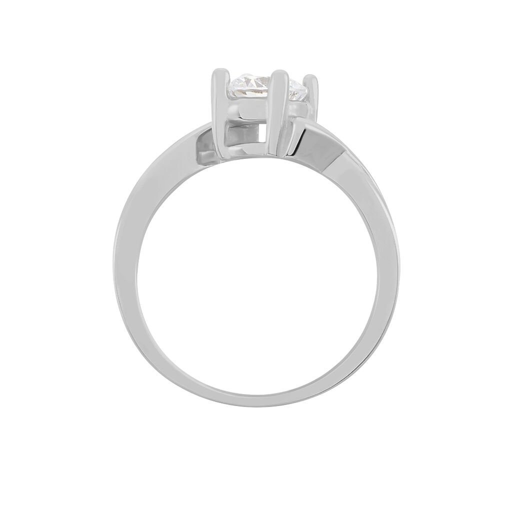 Damen Ring Silber 925 Zirkonia Wei&szlig; 1 ct