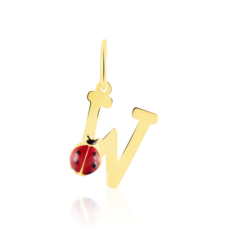 Pendentif Or Jaune Coccinelle Lettre W - Spannringe Kinder | OROVIVO