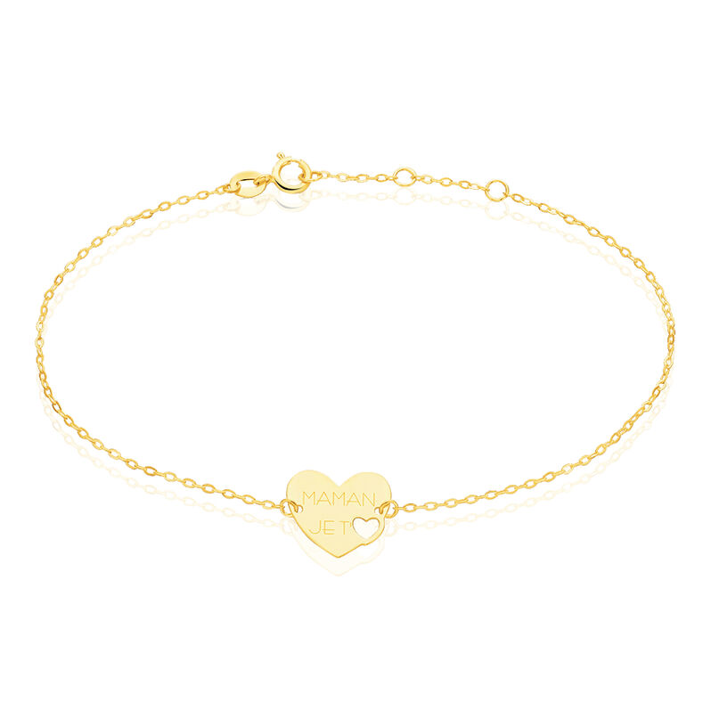 Armband Gold Gelb Maman Ich Liebe Dich - Spannringe Damen | OROVIVO