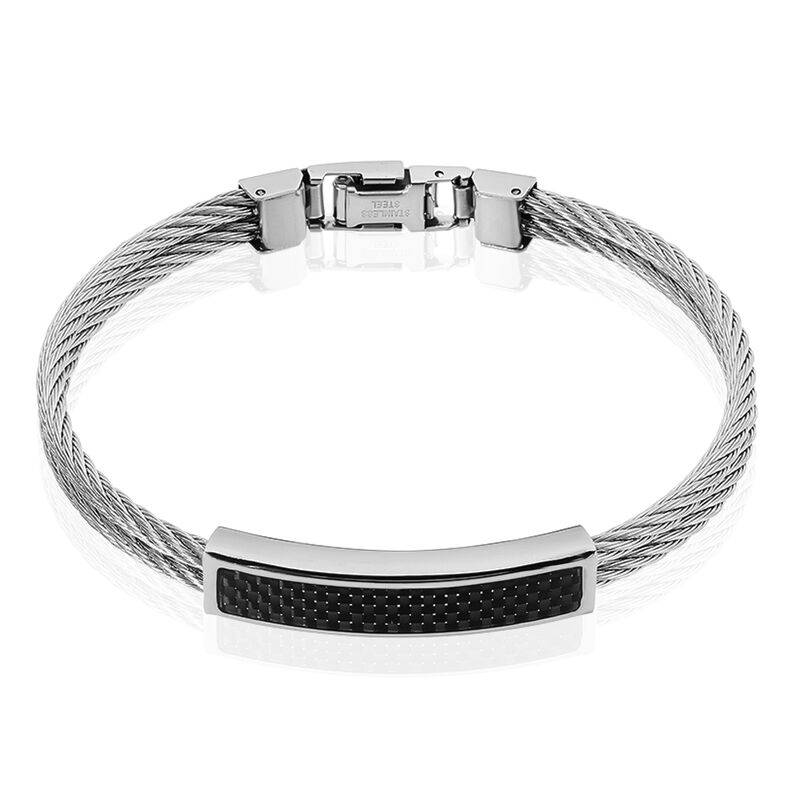 Bracelet Edward Acier Blanc - Spannringe Herren | OROVIVO