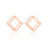 HIJA Damen Ohrstecker Silber rosevergoldet 925 Viereck