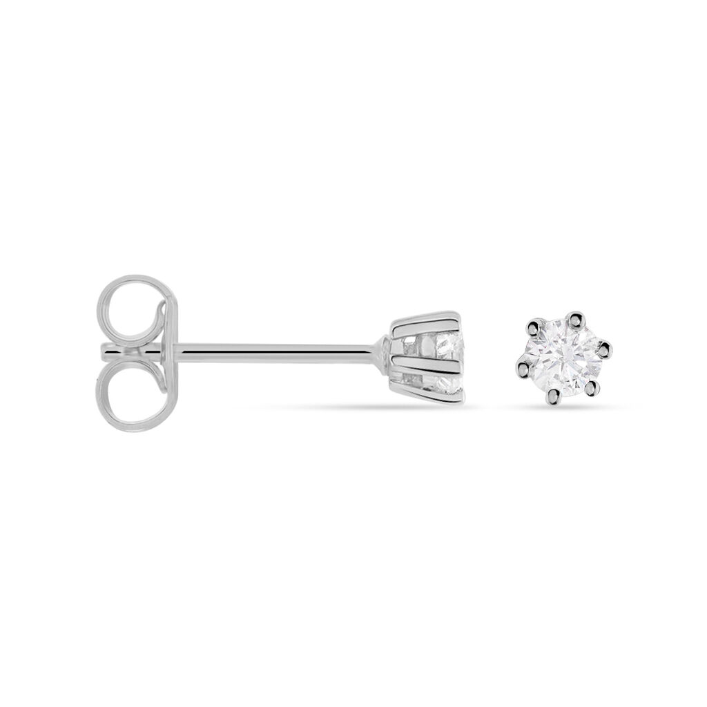 Damen Ohrstecker Weißgold 375 Diamant 0,1ct Rome  - Ohrstecker Damen | OROVIVO