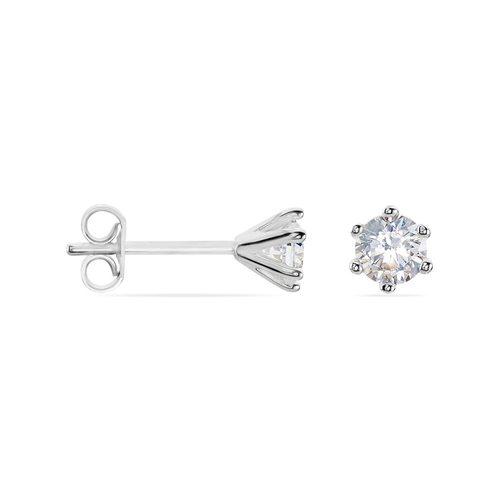 Damen Ohrstecker Silber 925 Zirkonia 4mm - Ohrstecker Damen | OROVIVO