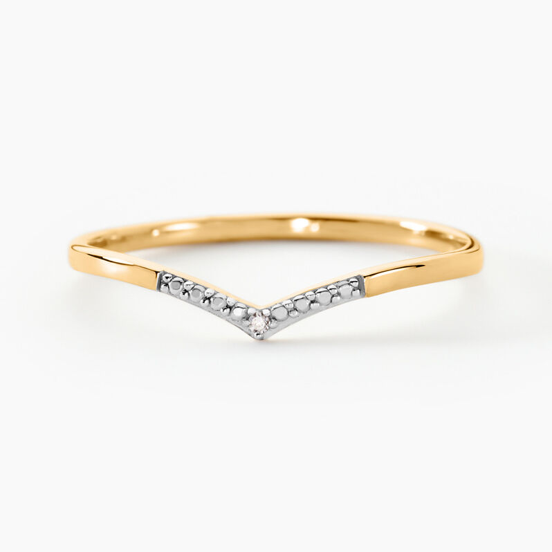 Bague Or Jaune Kaitlynn Diamant - Spannringe Damen | OROVIVO