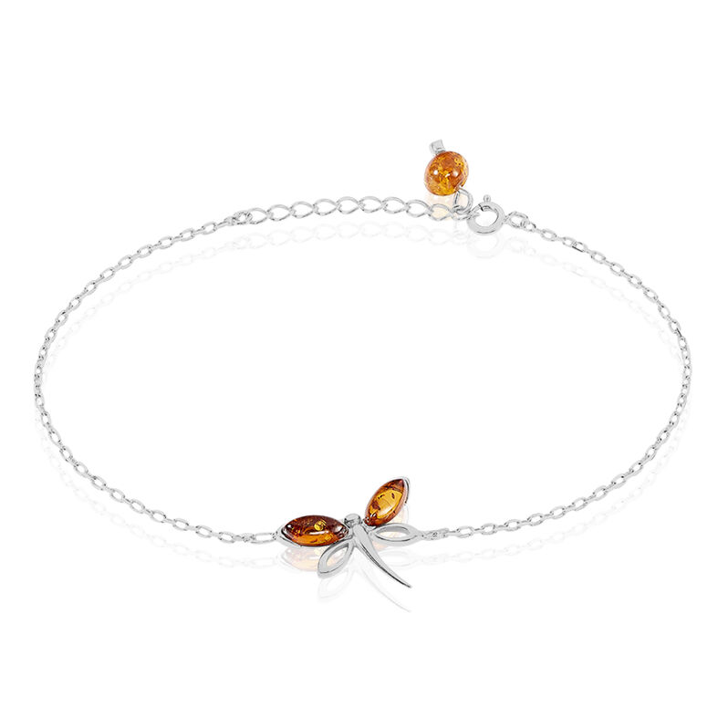 Bracelet Argent Blanc Ambre - Spannringe Damen | OROVIVO