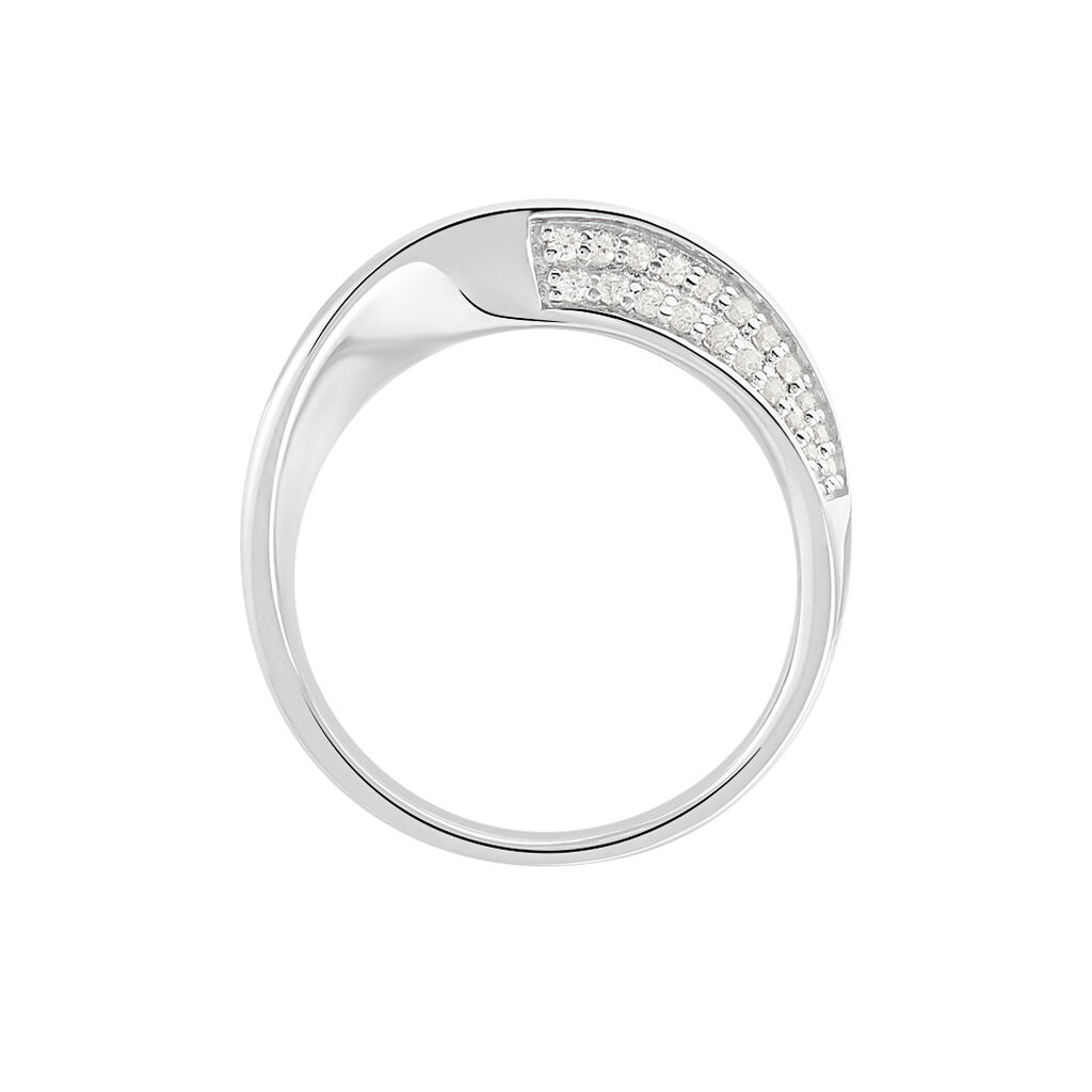 VANYA Damen Ring Silber 925 Zirkonia Wei&szlig;