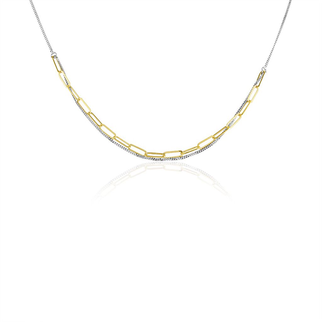 Damen Collier Silber 925 vergoldet bicolor - Halsketten Damen | OROVIVO