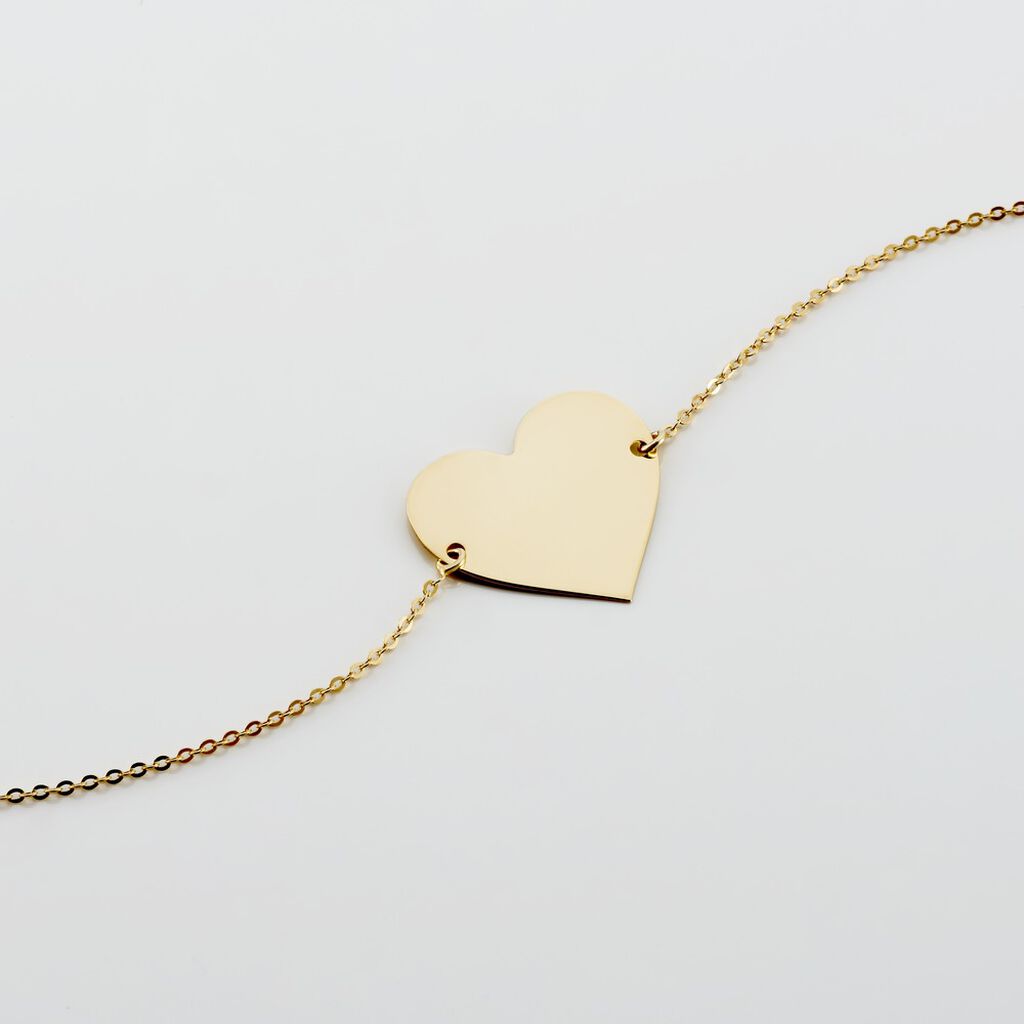 Damenarmband Gold 375 Herz gravierbar Valeria - Personalisierte Geschenke Damen | OROVIVO
