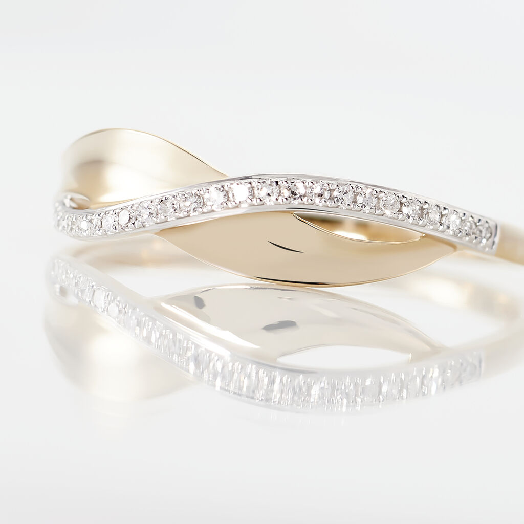 Bague Or Jaune Et Diamant - Spannringe Damen | OROVIVO