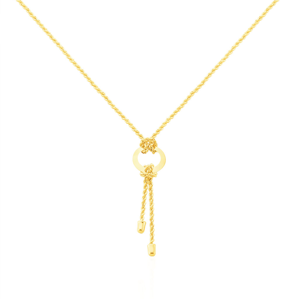 Damen Collier Gold 375 (9 Karat) Kreis