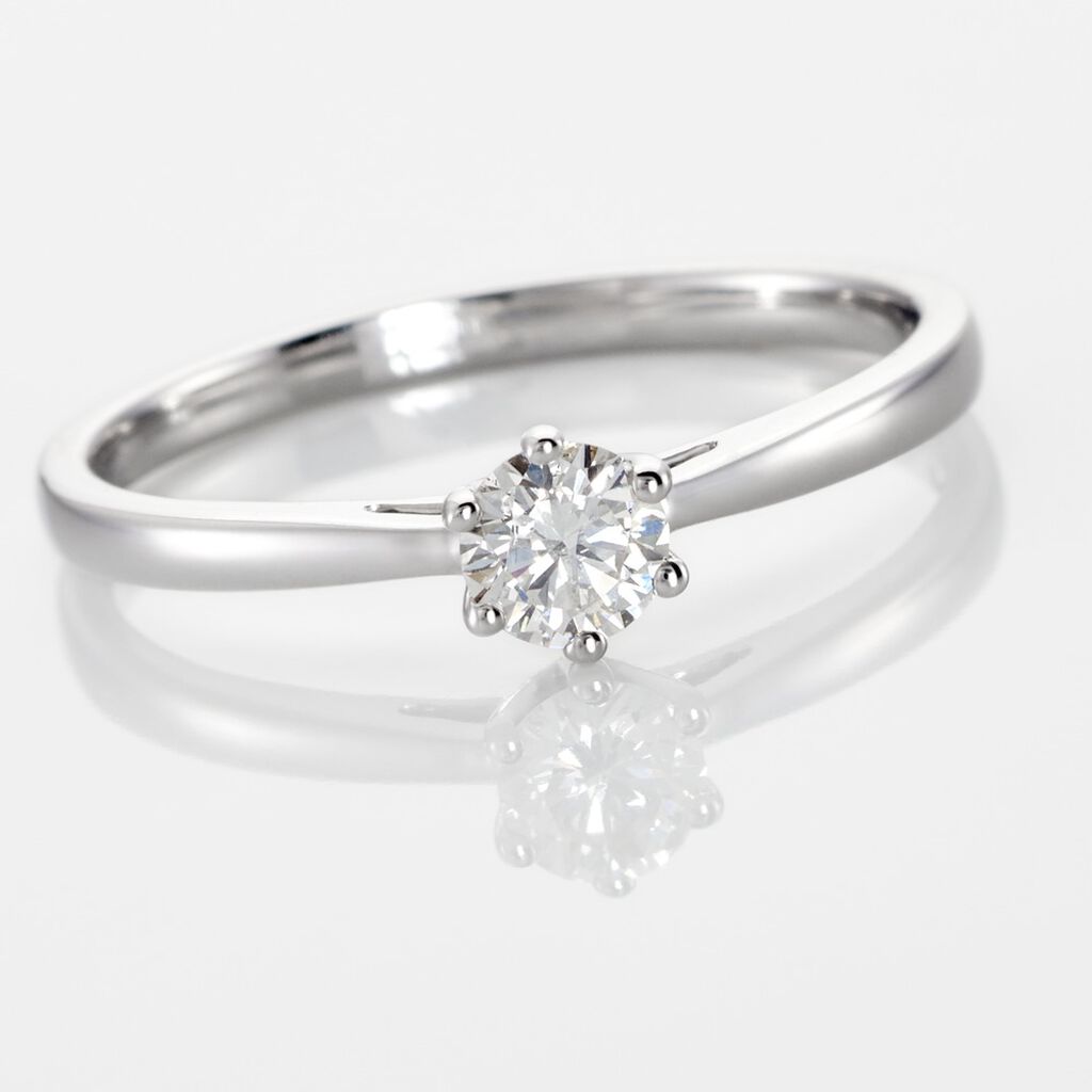 Damen Ring Weißgold 750 Diamant 0,26ct Monopoli  - Verlobungsringe Damen | OROVIVO