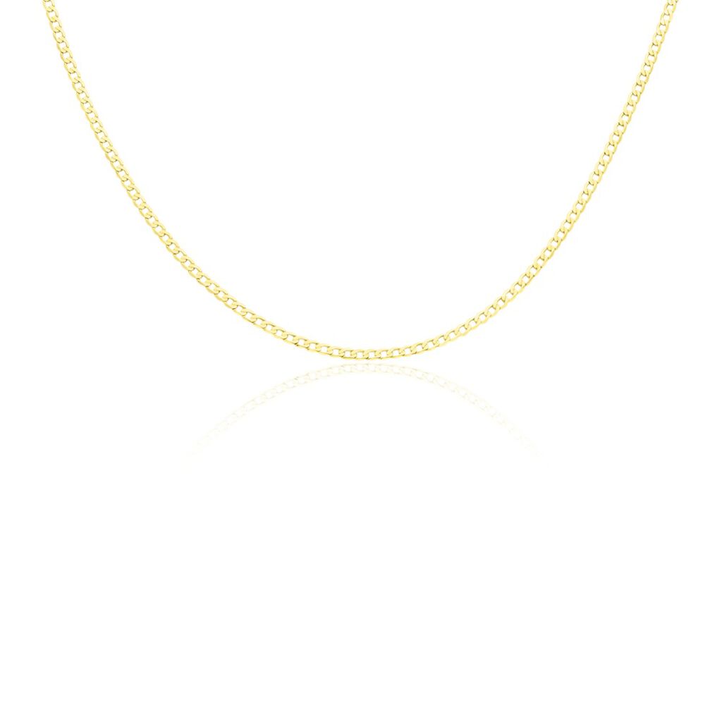 Unisex Panzerkette Facettiert Gold 375  - Halsketten Unisex | OROVIVO