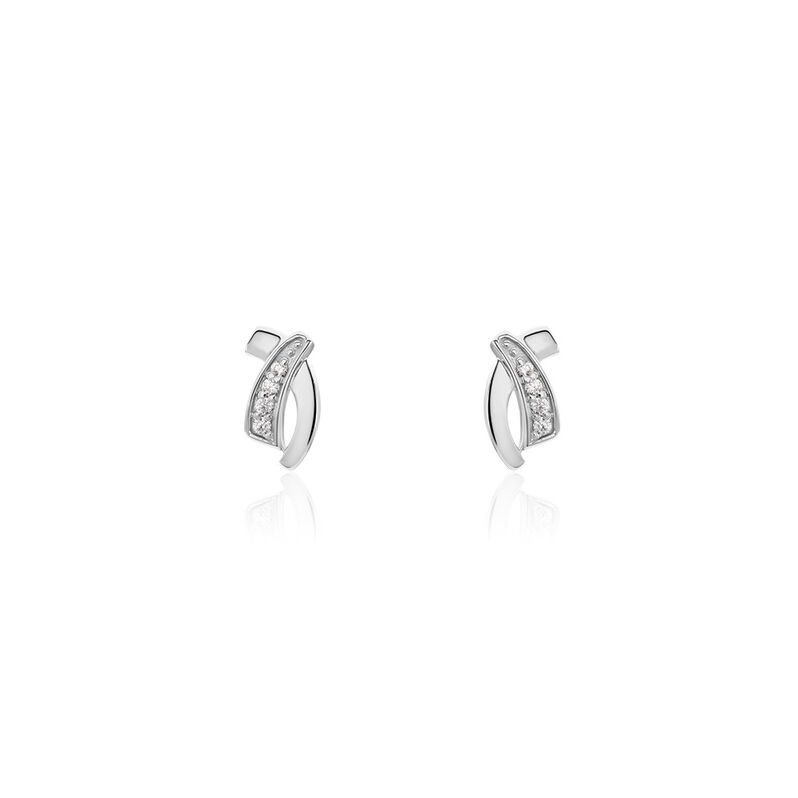 Damen Ohrstecker Silber 925 Zirkonia   - Ohrstecker Damen | OROVIVO