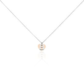 Damen Halskette Silber 925 Bicolor Buchstabe B - Herzketten Damen | OROVIVO