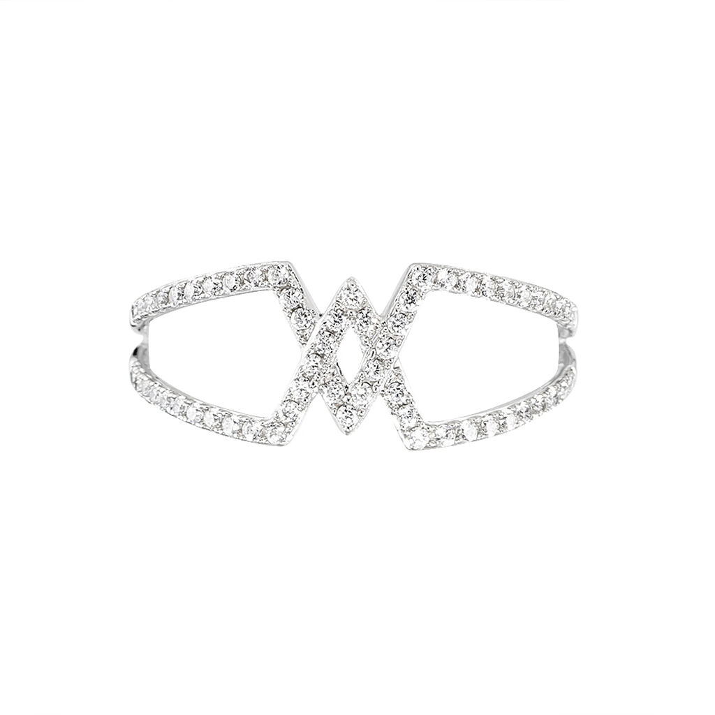 Bague Kristal Or Blanc Oxyde De Zirconium - Spannringe Damen | OROVIVO