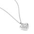 LINDAA Damen Collier Silber 925 Zirkonia Weiß 0,17 ct Herz