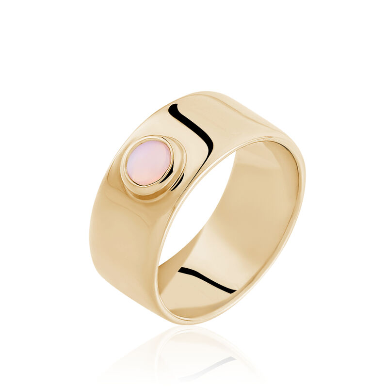 Bague Vaina Plaque Or Jaune Opale - Spannringe Damen | OROVIVO