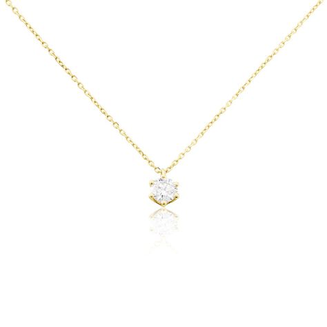 Damen Collier Gold 750 synthetischer Diamant 0,52ct Sonate 45cm - Halsketten Damen | OROVIVO