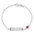Erdbeere Kinder ID Armband Silber 925 Erdbeere