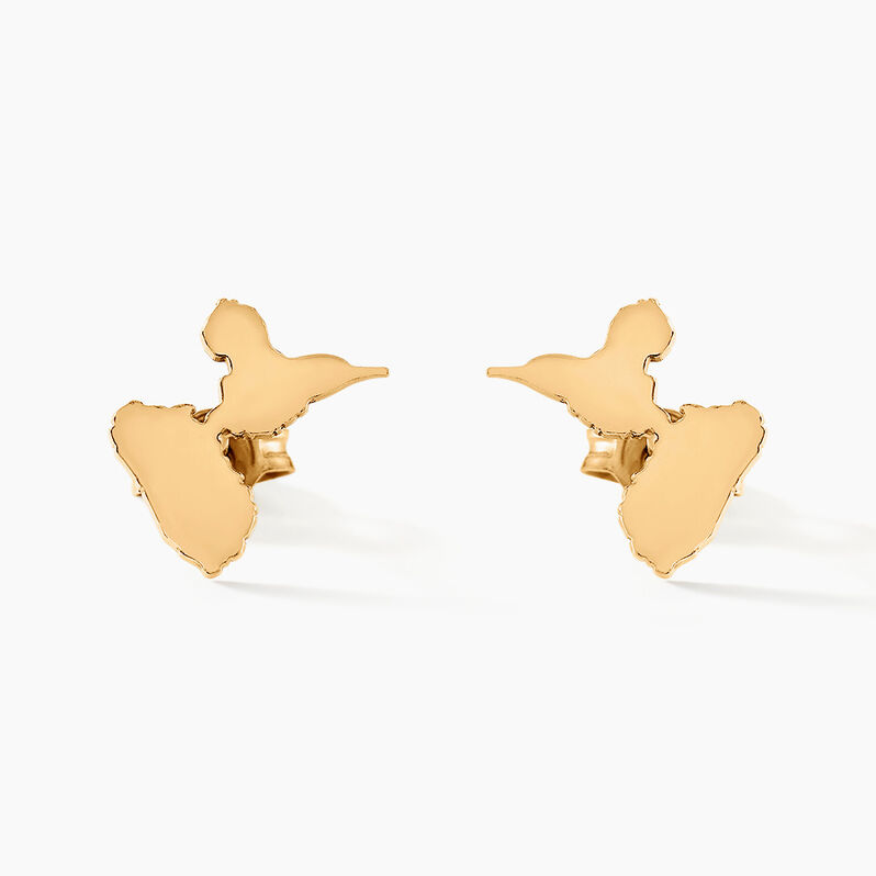 Boucles D'oreilles Puces Ninel Or Jaune - Spannringe Familie | OROVIVO