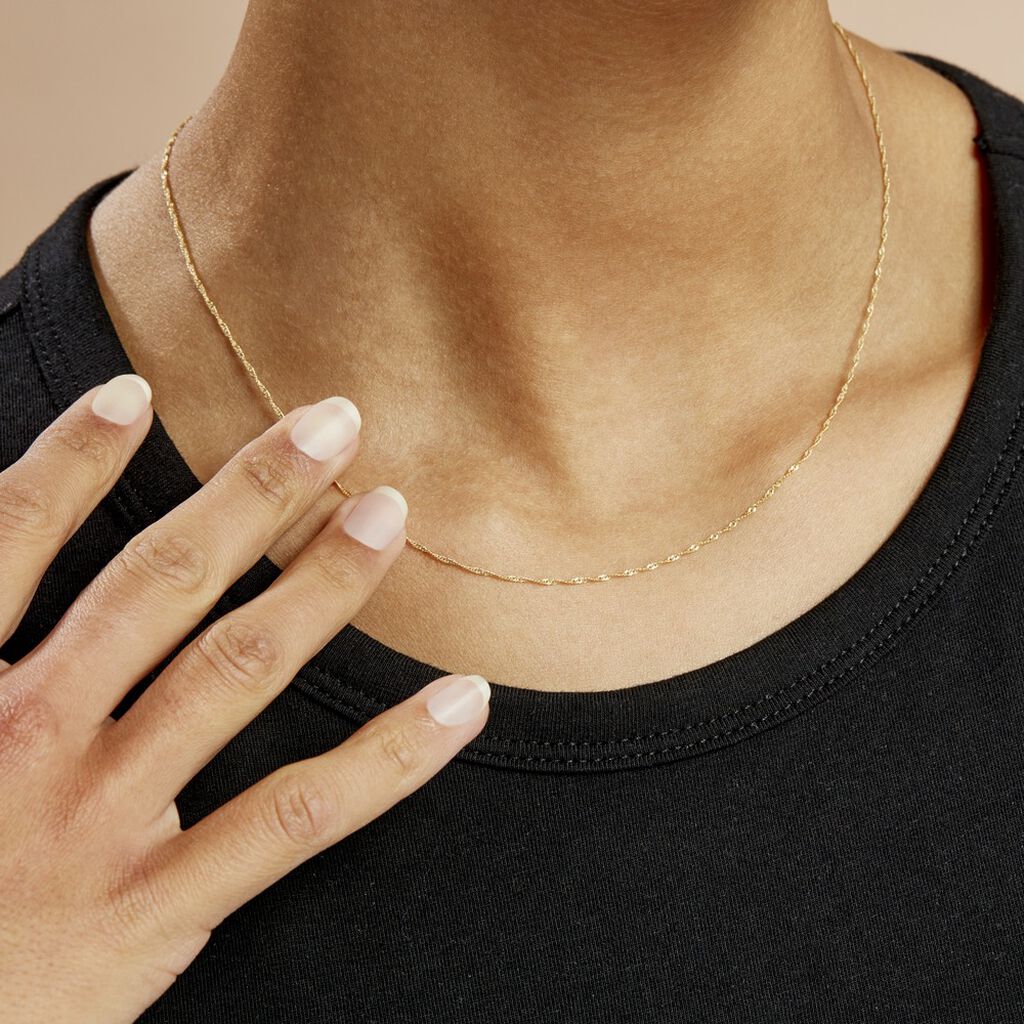 Chaîne Alicianeae Maille Singapour Or Jaune - Spannringe Damen | OROVIVO