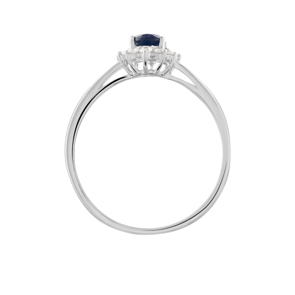 Kate Damen Ring Wei&szlig;gold 375 (9 Karat) Saphir Blau 0,57 ct