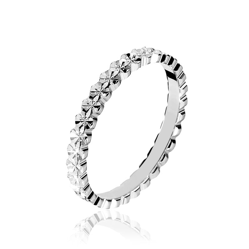 Alliance Effet Dentelle Or Blanc - Spannringe Unisex | OROVIVO