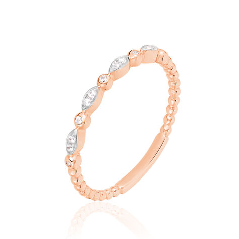 Damen Ring Rosegold 375 Zirkonia  - Ringe mit Stein Damen | OROVIVO