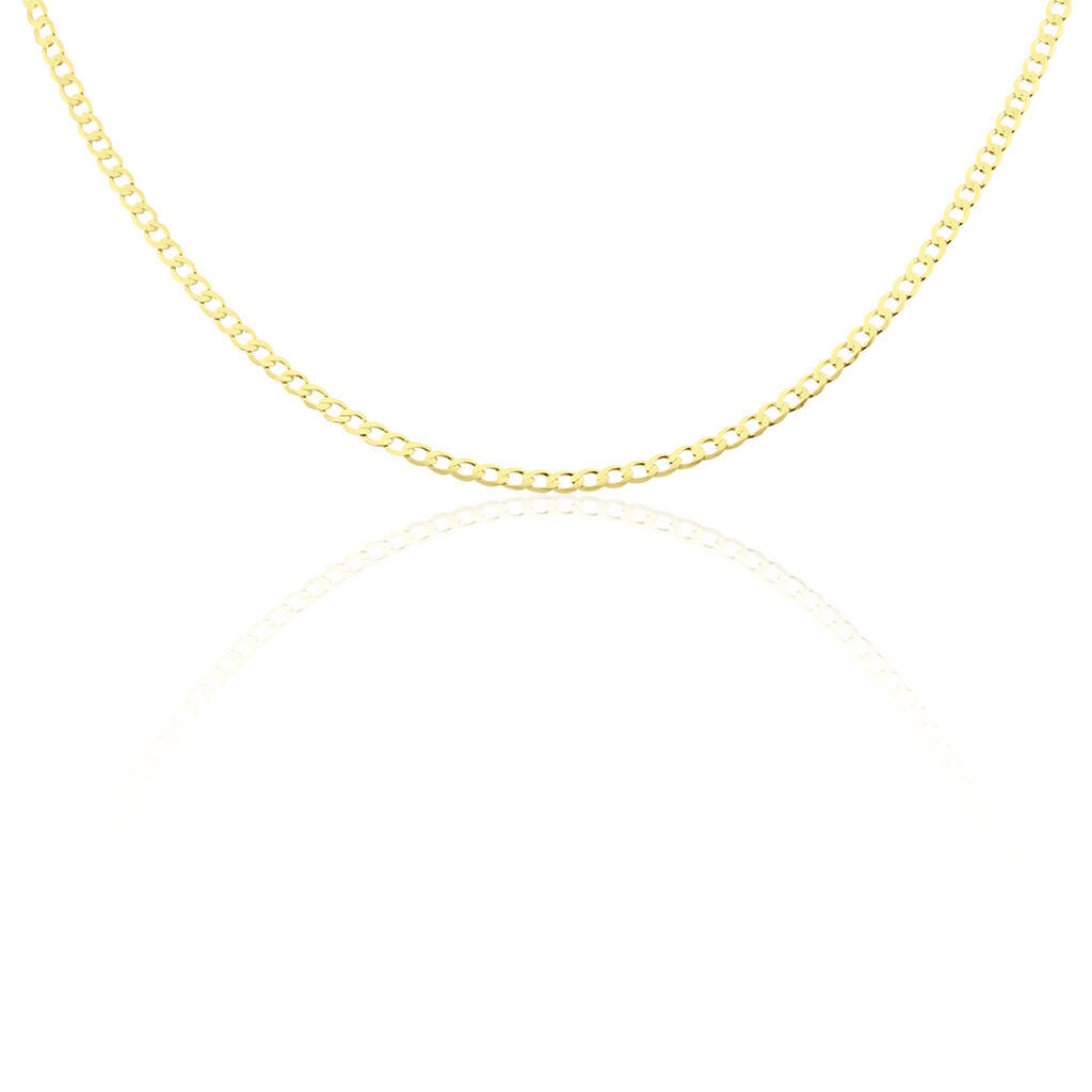 Unisex Panzerkette Facettiert Gold 375  - Halsketten Unisex | OROVIVO