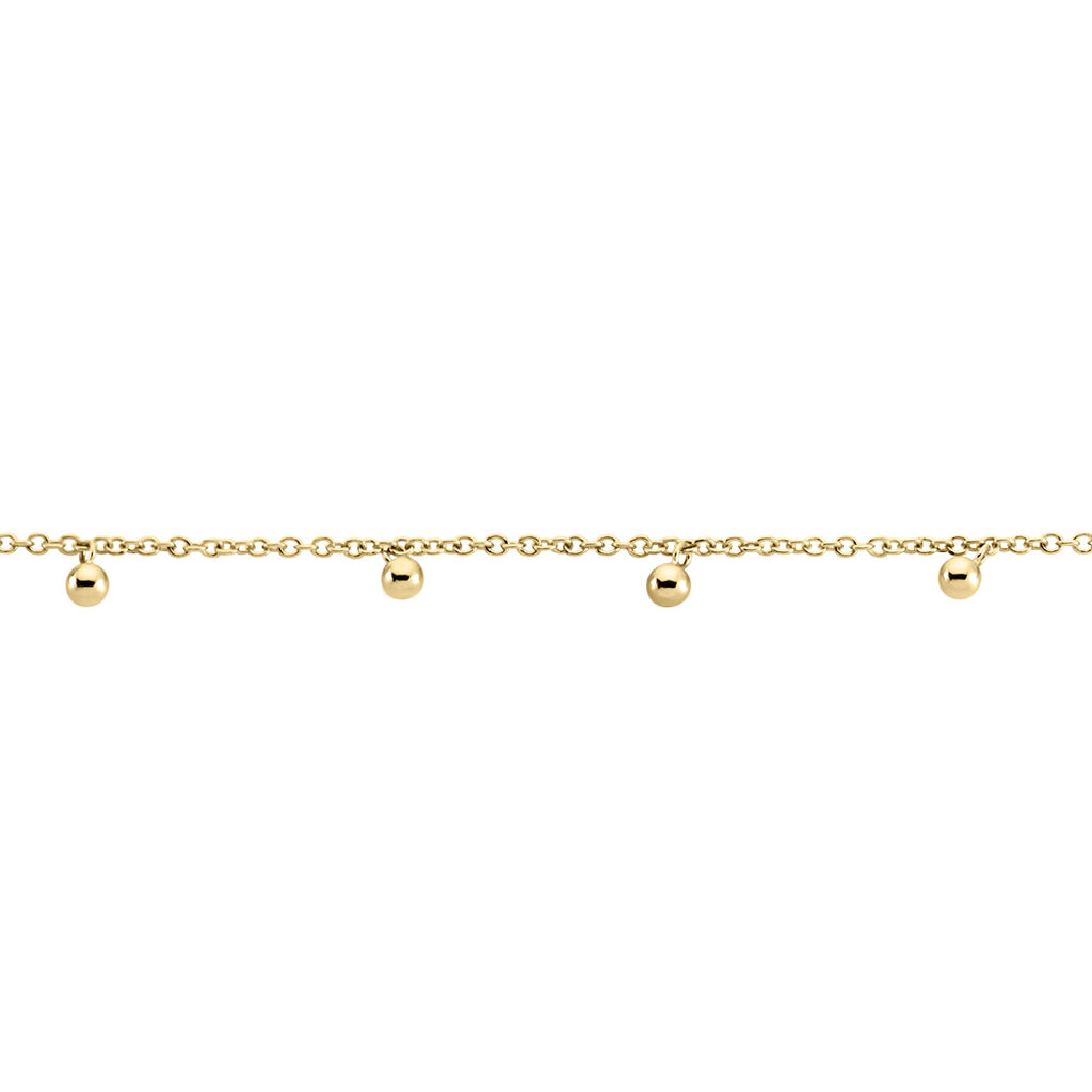 Chaine De Cheville Plaque Or Leao Boules - Spannringe Damen | OROVIVO