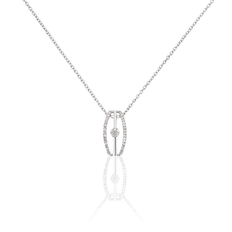 Collier Leni Or Blanc Diamant - Spannringe Damen | OROVIVO