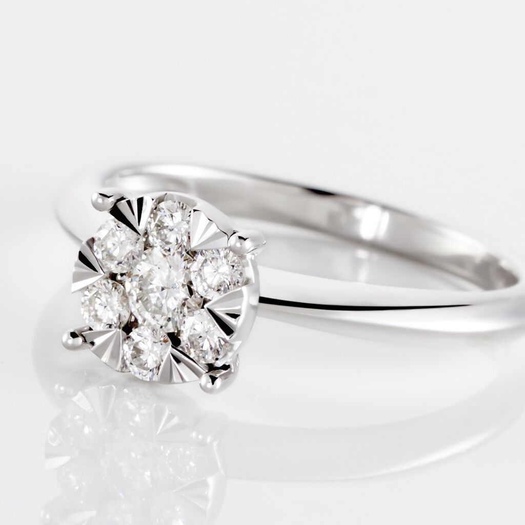 DREAM 1 Damen Ring Wei&szlig;gold 375 (9 Karat) Diamant Wei&szlig; 0,17 ct