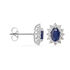 Kate Damen Ohrstecker Weißgold 375 (9 Karat) Saphir Blau 1,14 ct Oval