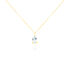 GOUTTE Damen Collier Gold 375 (9 Karat) Topas Blau 0,76 ct Tropfen