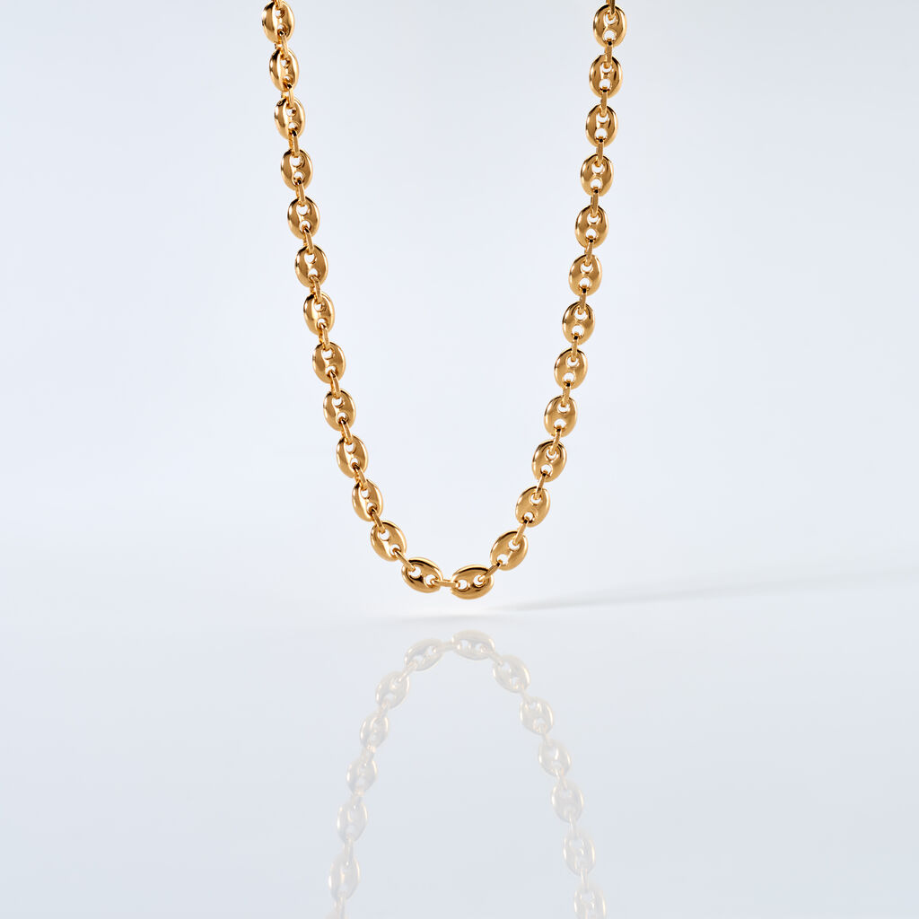 KOFI Damen Collier Silber vergoldet 925 B 3,8 mm