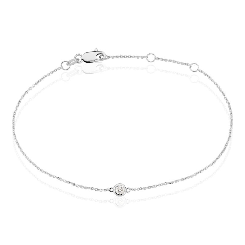 Bracelet Ofelia Or Blanc Diamant - Spannringe Damen | OROVIVO