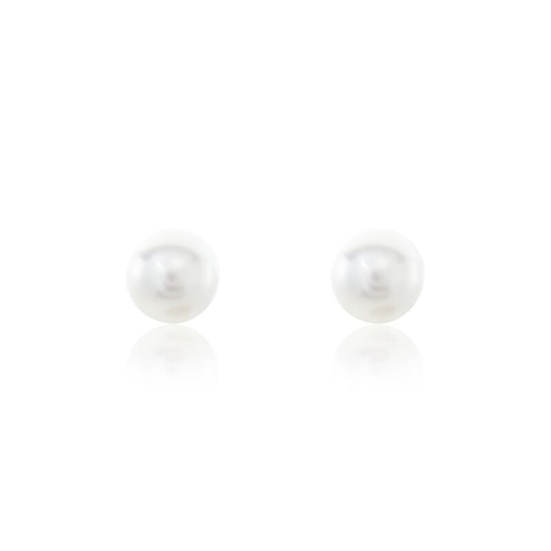 Damen Perlenohrringe Silber 925 Zuchtperlen 7-8mm - Ohrstecker Damen | OROVIVO