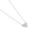 BABSI Damen Collier Silber 925 Zirkonia Wei&szlig; Dreieck