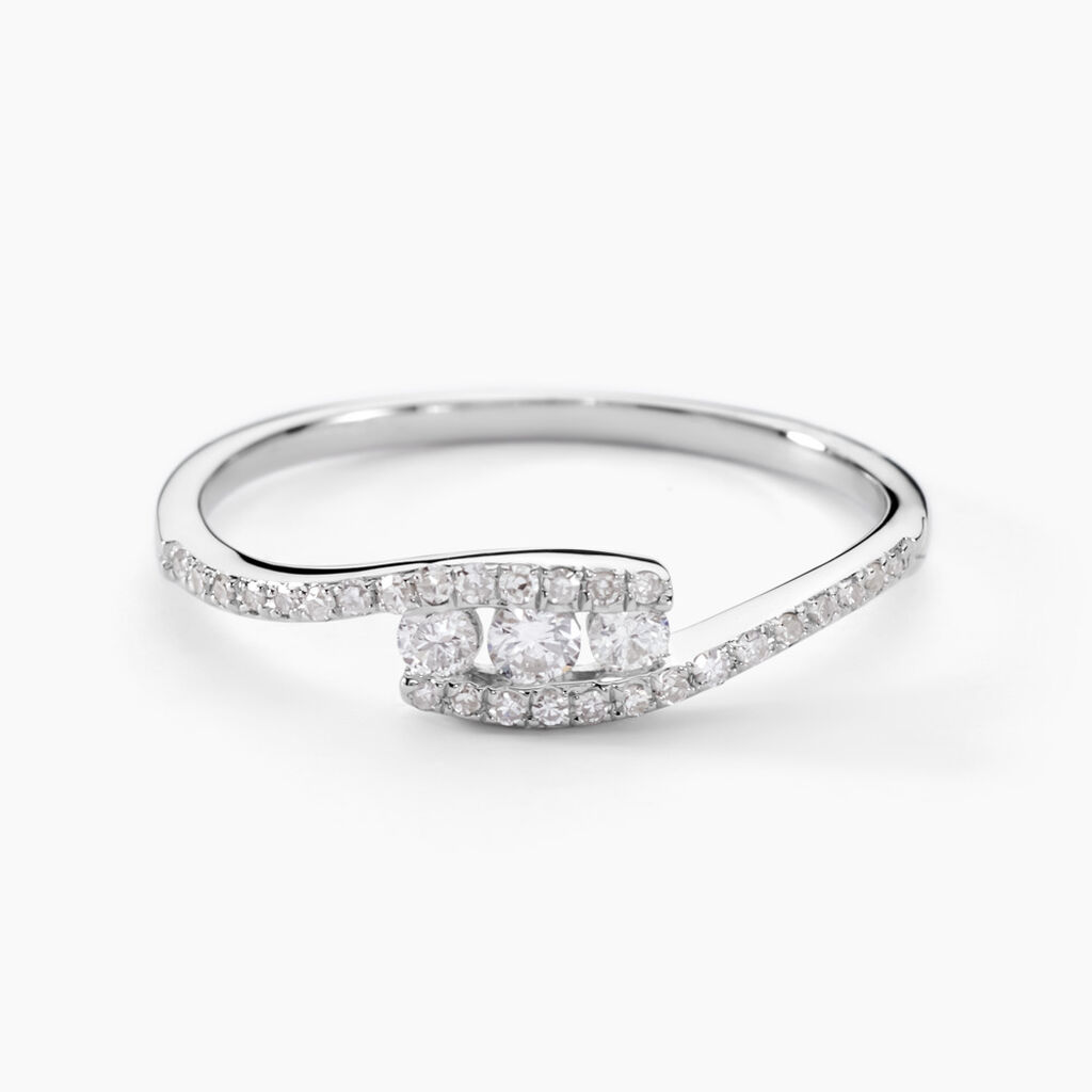 Bague Eternite Or Blanc Diamant - Spannringe Damen | OROVIVO