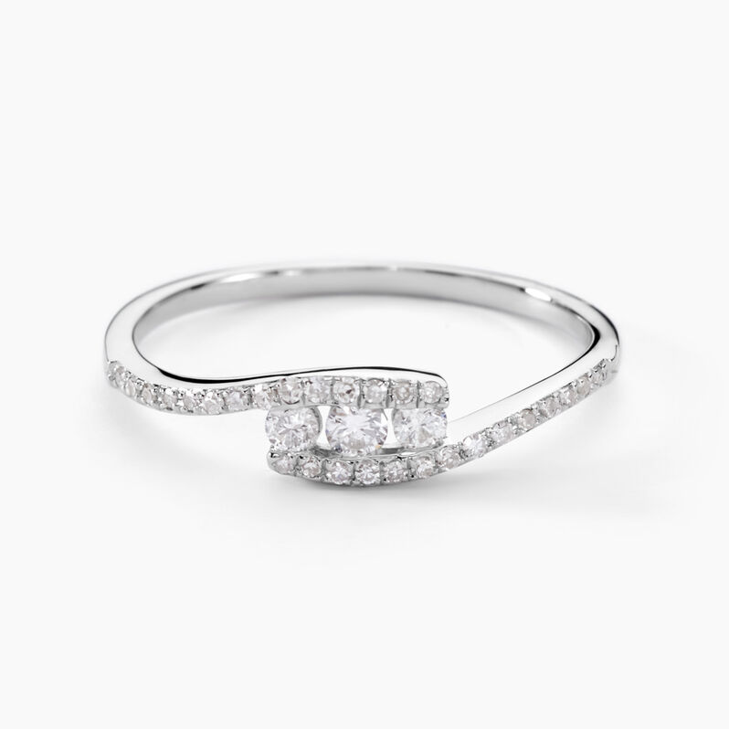 Bague Eternite Or Blanc Diamant - Spannringe Damen | OROVIVO