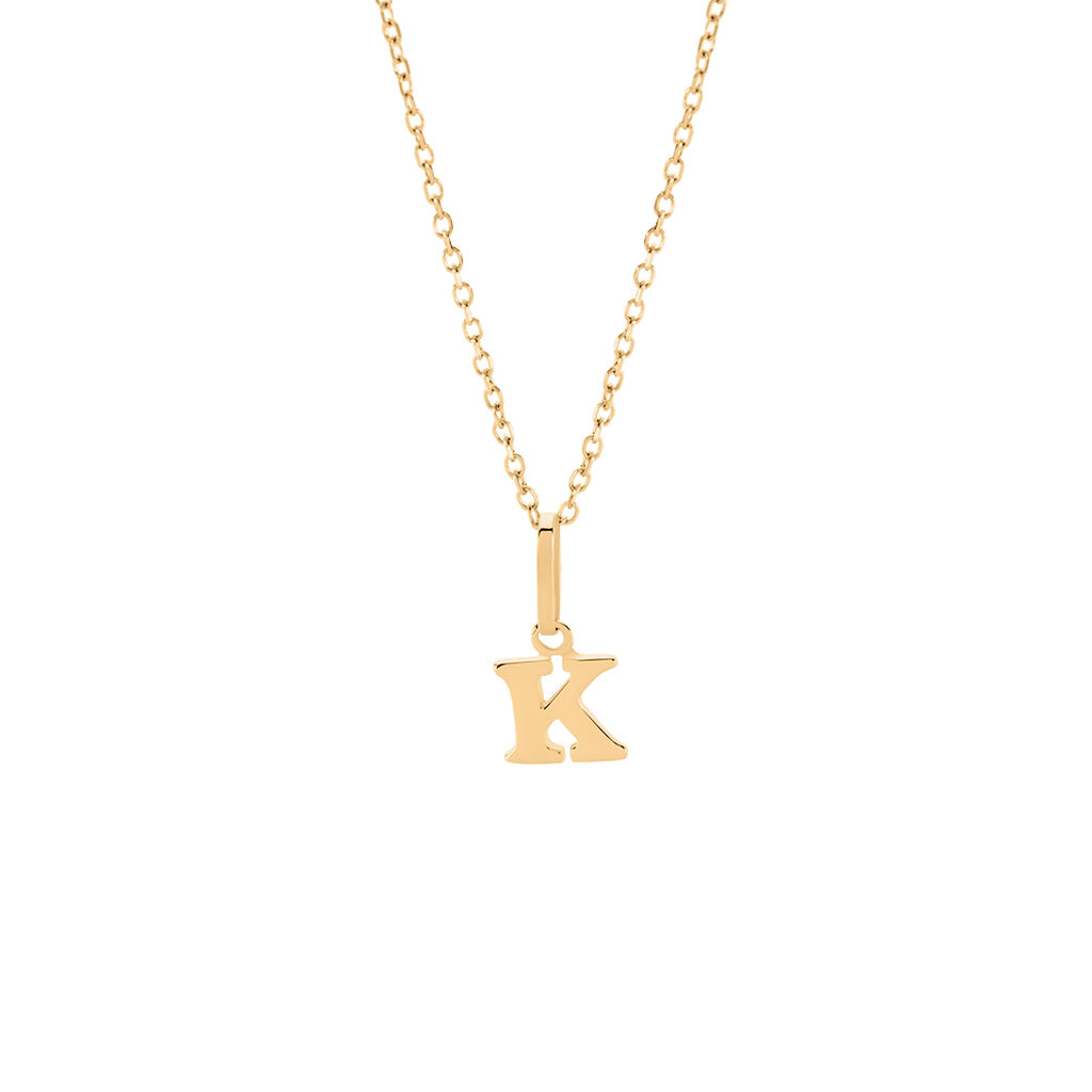 ALPHABET Unisex Anh&auml;nger Gold 375 (9 Karat) Buchstabe K