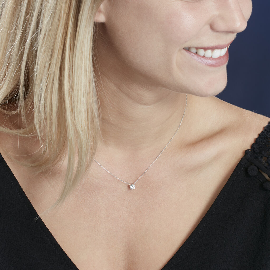 Collier Or Weiss Anatoli Solitaire - Spannringe Damen | OROVIVO