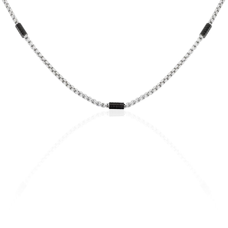 Herren Halskette Edelstahl Schwarz  - Halsketten Herren | OROVIVO