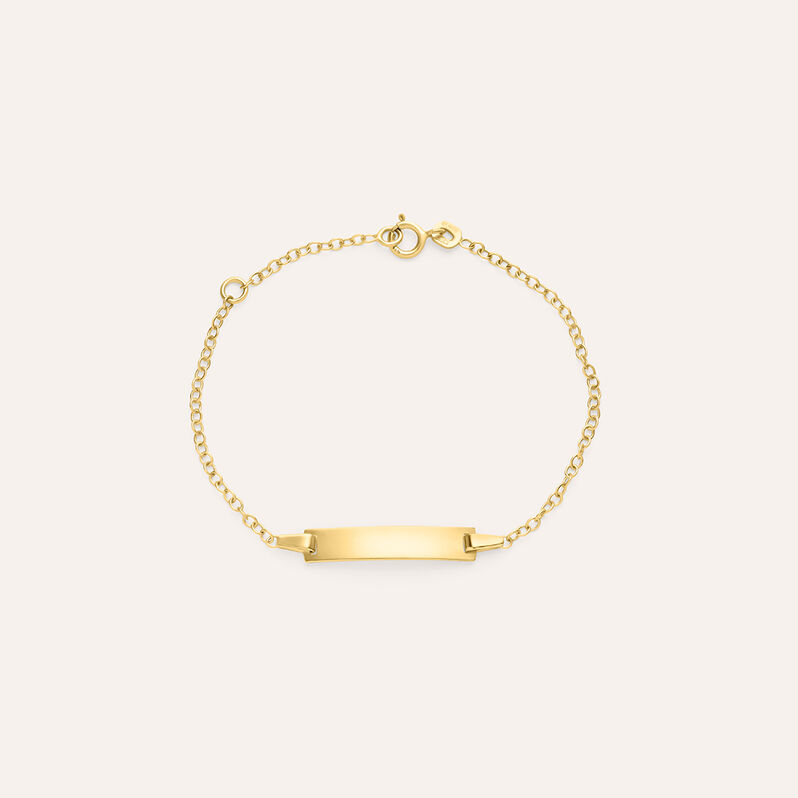 Bracciale Con Targhetta Holy Oro Giallo - Spannringe Kinder | OROVIVO