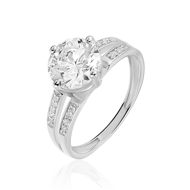 ANTHYME Damen Ring Wei&szlig;gold 375 (9 Karat) Zirkonia Wei&szlig; 0,05 ct - Verlobungsringe Damen | OROVIVO