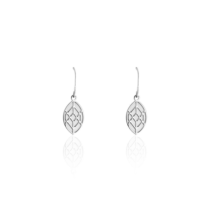 Boucles D'oreilles Pendantes Adelaida Argent Blanc - Spannringe Damen | OROVIVO